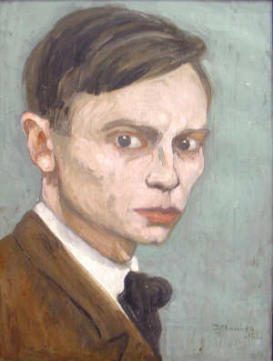 Jan Mankes kunstschilder geboren in Meppel zelfportret uit 1918